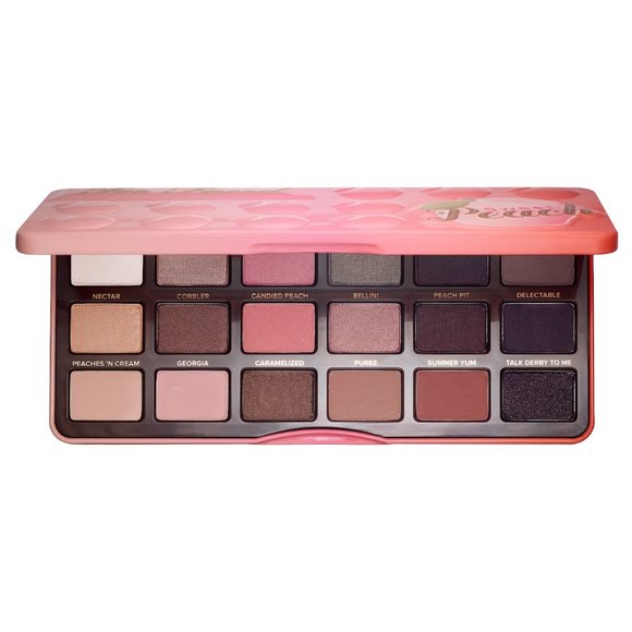 NIB Too Faced Sweet Peach Matte, Shimmer, Satin & Metallic Eyeshadow Palette